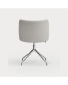 2 Mogi 60105 lichtgrijze stoelen met chromen poten - 59x56x49/81cm