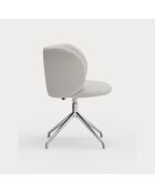 2 Mogi 60105 lichtgrijze stoelen met chromen poten - 59x56x49/81cm