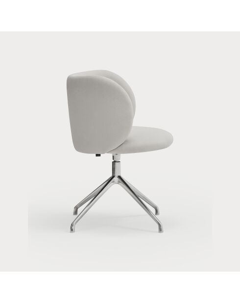 2 Mogi 60105 lichtgrijze stoelen met chromen poten - 59x56x49/81cm