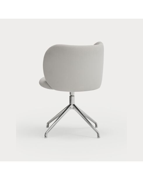 2 Mogi 60105 lichtgrijze stoelen met chromen poten - 59x56x49/81cm