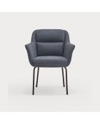 2 chaises Sadira bleu pétrole - 65x66,5x85cm