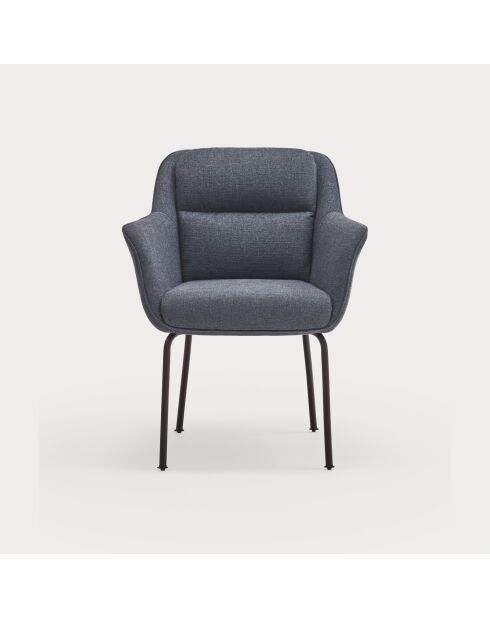2 chaises Sadira bleu pétrole - 65x66,5x85cm
