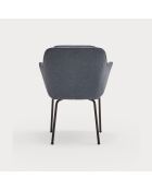 2 chaises Sadira bleu pétrole - 65x66,5x85cm