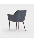 2 chaises Sadira bleu pétrole - 65x66,5x85cm