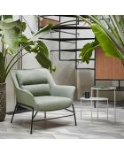 Fauteuil Sadira gris vert - 88x84x87cm