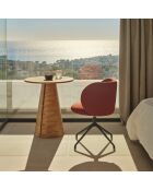 2 sedie Mogi 63089 rosso mattone con gambe nere - 59x56x49/81 cm