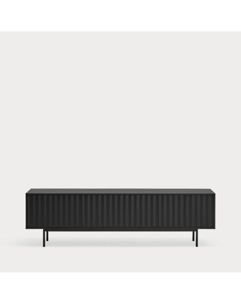 Meuble TV Sierra 3 portes noir - 180x40x52cm