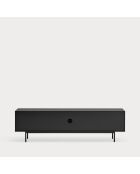 Meuble TV Sierra 3 portes noir - 180x40x52cm