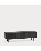 Meuble TV Sierra 3 portes noir - 180x40x52cm