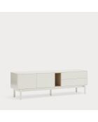 Porta TV Corvo 2 ante, 2 cassetti e 1 nicchia color crema - 180x40x56cm