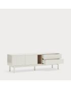 Porta TV Corvo 2 ante, 2 cassetti e 1 nicchia color crema - 180x40x56cm
