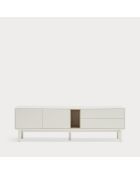 Porta TV Corvo 2 ante, 2 cassetti e 1 nicchia color crema - 180x40x56cm