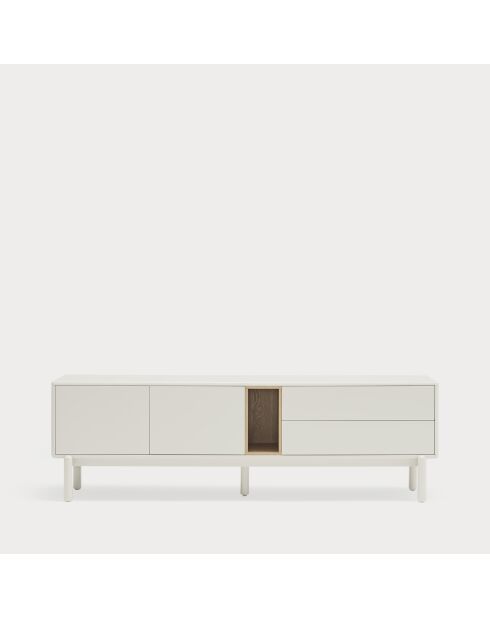 Corvo TV-Ständer 2 Türen, 2 Schubladen und 1 cremefarbene Nische - 180x40x56cm