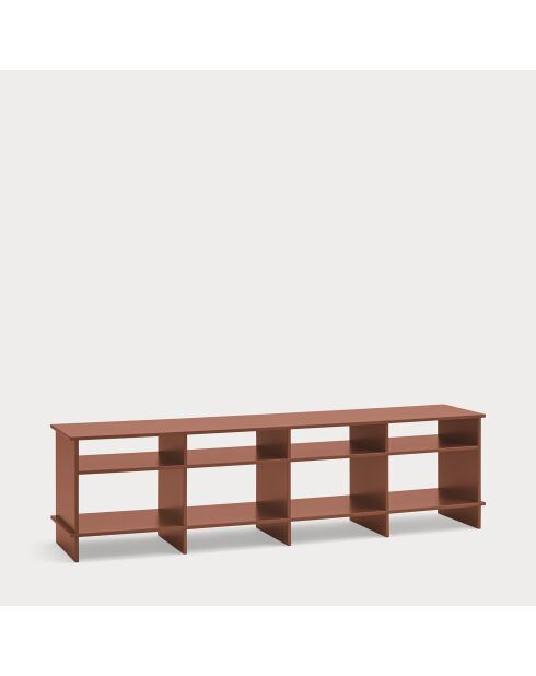 Inari ziegelroter TV-Ständer - 180x40x50cm