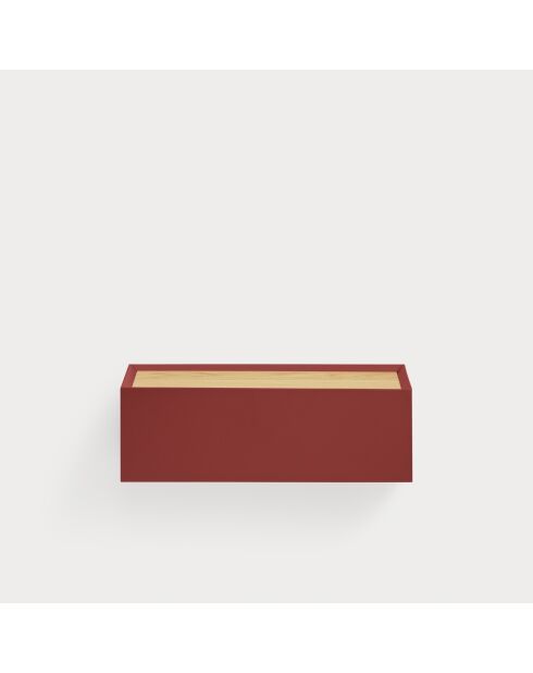 Comodino Arista 1 cassetto bordeaux - 50x35x16cm