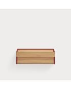 Comodino Arista 1 cassetto bordeaux - 50x35x16cm