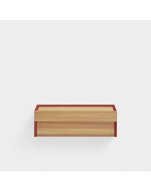Comodino Arista 1 cassetto bordeaux - 50x35x16cm