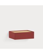 Comodino Arista 1 cassetto bordeaux - 50x35x16cm