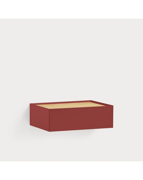 Comodino Arista 1 cassetto bordeaux - 50x35x16cm