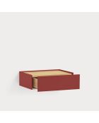 Comodino Arista 1 cassetto bordeaux - 50x35x16cm