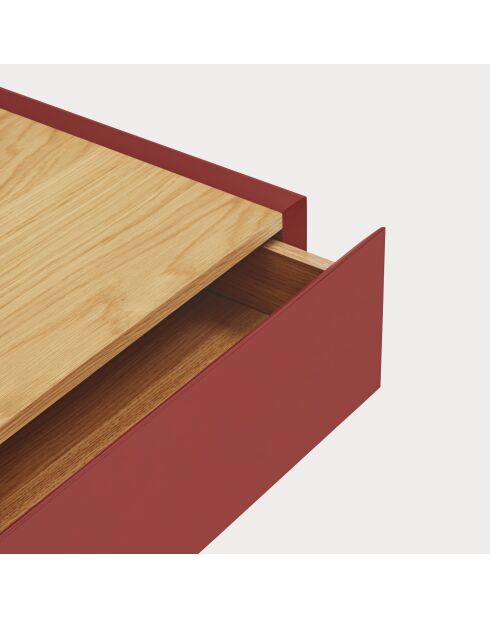Comodino Arista 1 cassetto bordeaux - 50x35x16cm