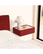 Comodino Arista 1 cassetto bordeaux - 50x35x16cm