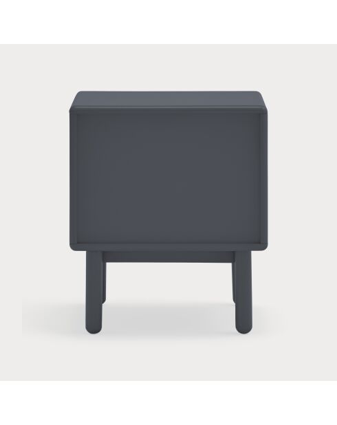 Corvo Nachttisch 2 Schubladen und 1 Nische Anthrazitgrau - 48x35x55cm