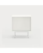 Comodino Sierra 1 frontale e 2 cassetti interni bianco - 48x35x55cm