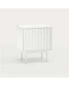 Comodino Sierra 1 frontale e 2 cassetti interni bianco - 48x35x55cm