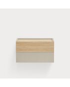 Otto Nachttisch 2 Schubladen Sand und Eiche - 52x35x46cm