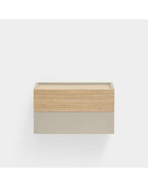Otto Nachttisch 2 Schubladen Sand und Eiche - 52x35x46cm