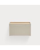 Otto Nachttisch 2 Schubladen Sand und Eiche - 52x35x46cm
