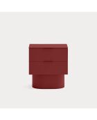 Comodino Totem 2 cassetti rosso - 50x36,5x55cm