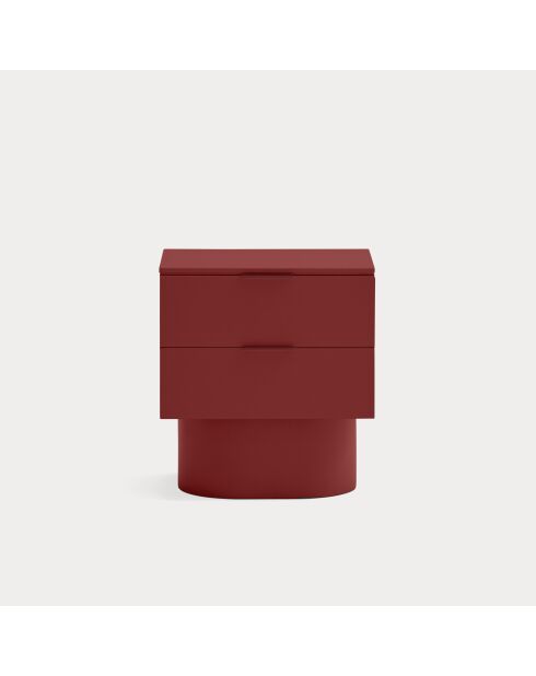 Comodino Totem 2 cassetti rosso - 50x36,5x55cm