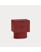 Comodino Totem 2 cassetti rosso - 50x36,5x55cm