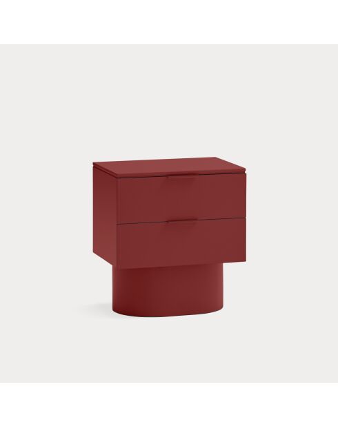 Comodino Totem 2 cassetti rosso - 50x36,5x55cm