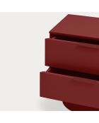 Comodino Totem 2 cassetti rosso - 50x36,5x55cm