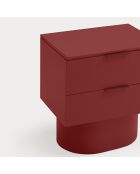Comodino Totem 2 cassetti rosso - 50x36,5x55cm