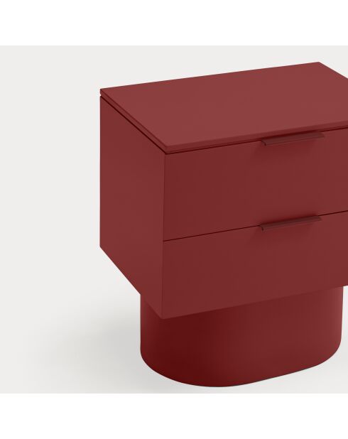 Comodino Totem 2 cassetti rosso - 50x36,5x55cm