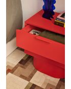 Comodino Totem 2 cassetti rosso - 50x36,5x55cm