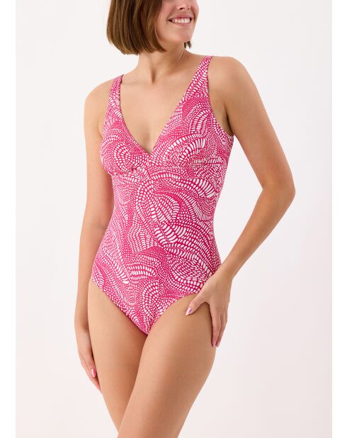 Ela roze badpak uit één stuk onder de buste