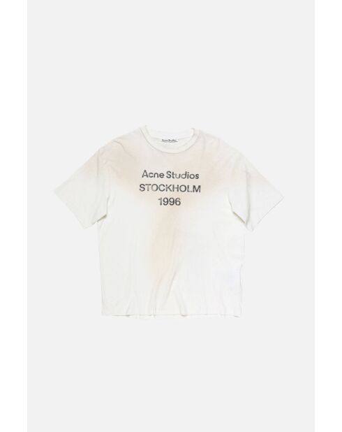 Wit T-shirt met gespoten logo
