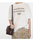 Wit T-shirt met gespoten logo
