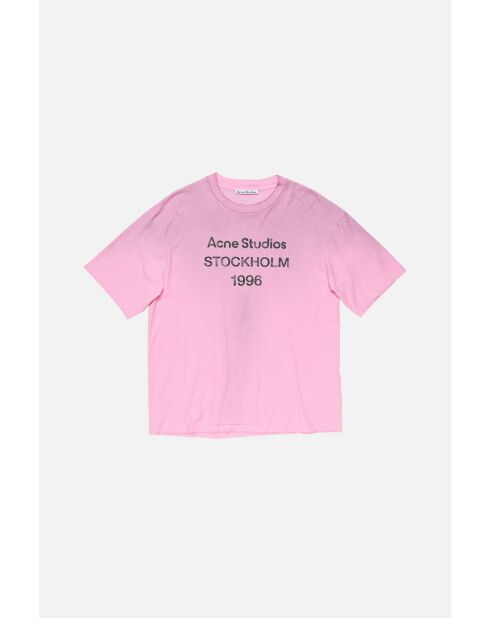 Snoeproze T-shirt met gespoten logo
