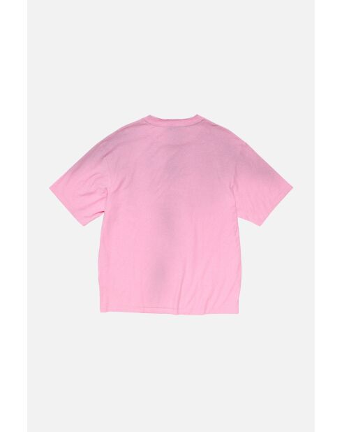 Snoeproze T-shirt met gespoten logo