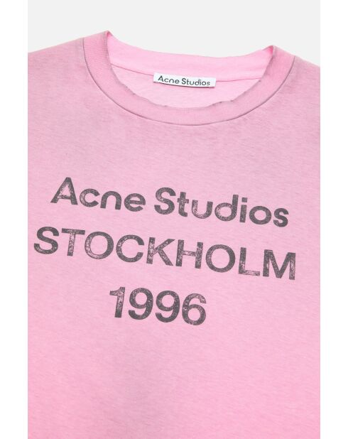 Snoeproze T-shirt met gespoten logo