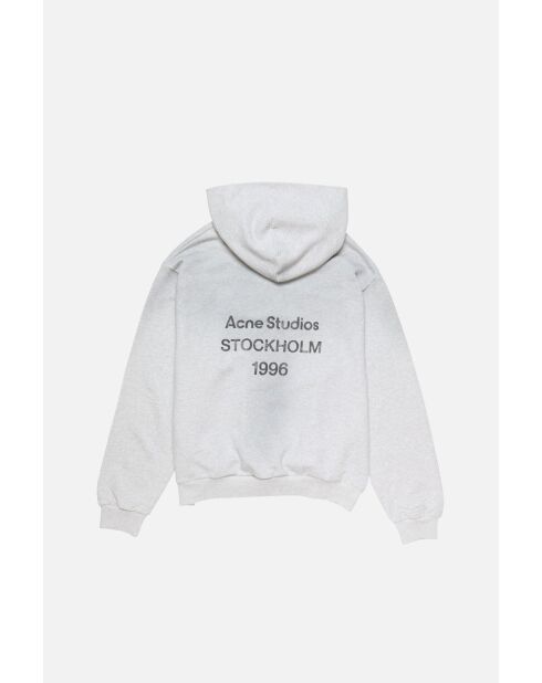 Grijze hoodie met fleece-logo