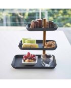 Rin zwart 3-laags accessoiredisplay met draaibare laden - 25x16x25,5 cm