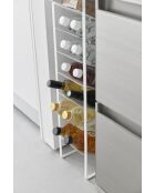 Flessenhouder met 8 niveaus en witte houten torenbak - 20x19,3x88,5 cm