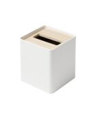 White Rin vierkante tissuehoes - 13x13x15,5 cm